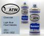 Preview: Chevrolet, Light Blue Pearl Metallic, 22U / 9738 / 8G2: 400ml Sprühdose + 400ml Klarlack - Set, von ATW Autoteile West.